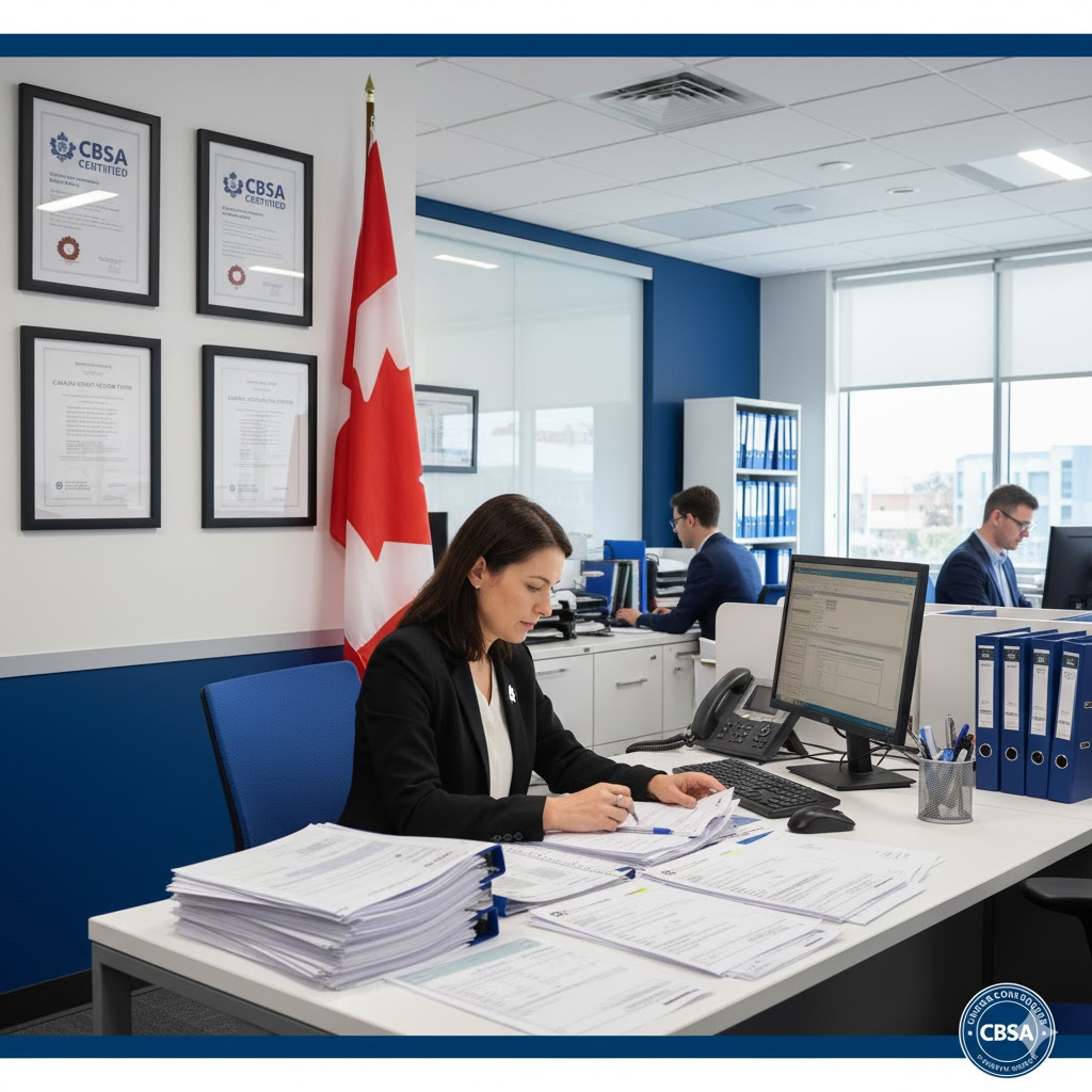 Canadian customs clearance documentation and CBSA certification